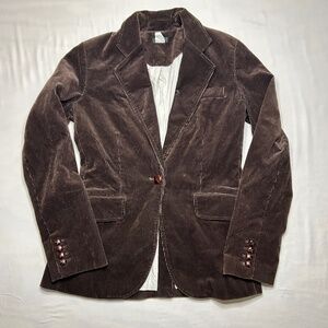 Vintage J Crew Blazer Womens 6 Brown Corduroy Jacket
